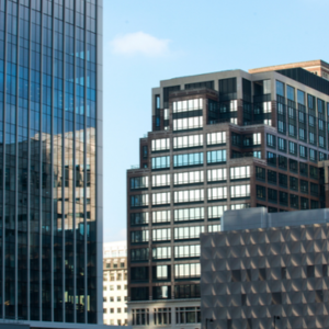 - “Modern office building in London receiving Pat Testing Services”