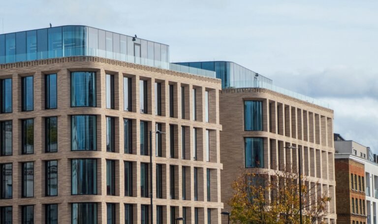 Typical UK office building representing commercial PAT testing clients